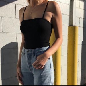 Brandy Melville Black Spaghetti strap bodysuit